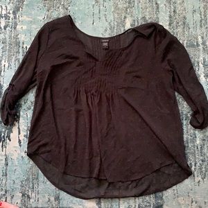 Torrid Navy blue sheer blouse